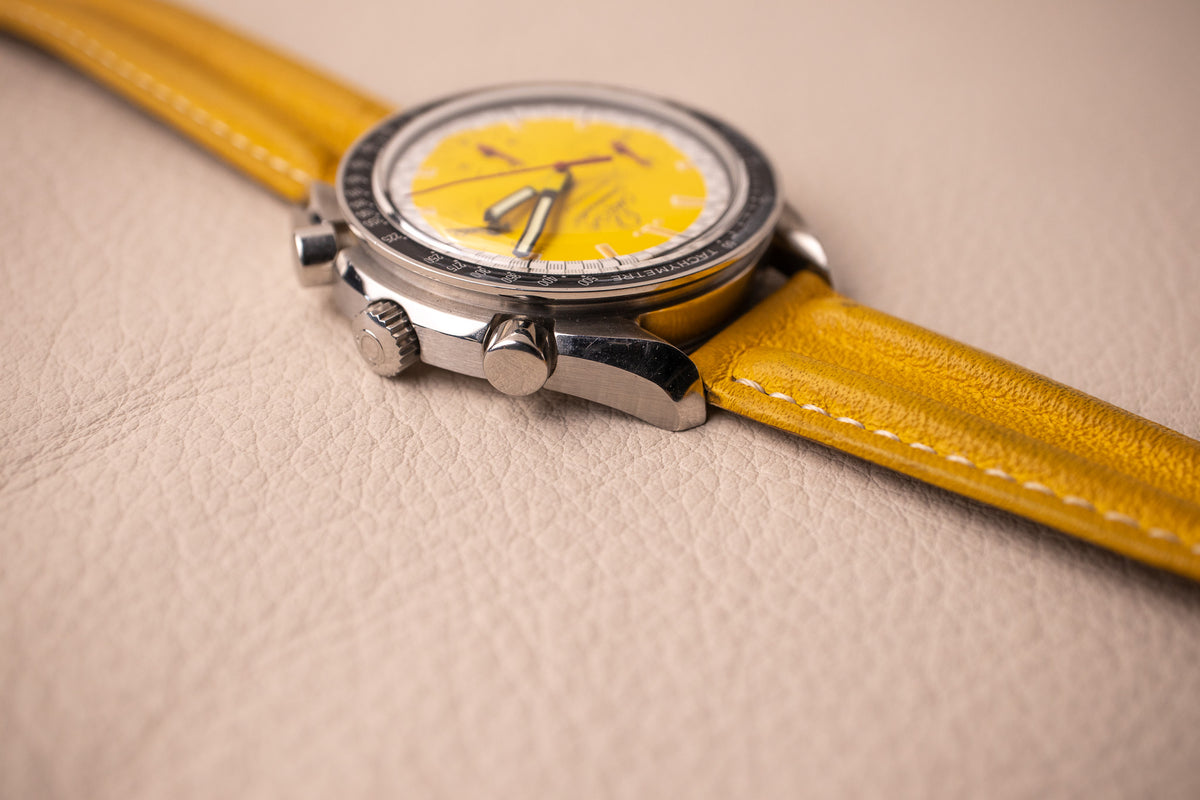 Omega Speedmaster Reduced Schumacher Racing Yellow 3510.12 Belmont Watches