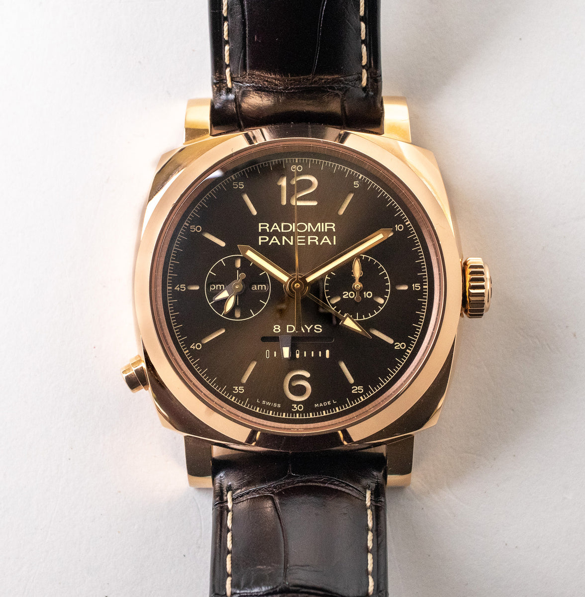 Panerai Radiomir 1940 Chrono Monopulsante 8 Days GMT Oro Rosso