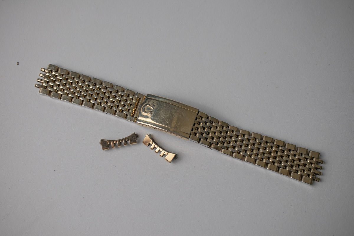 Omega] 1963 Caliber 550 10 KT Gold Filled w/beads of rice bracelet 34mm :  r/Watches