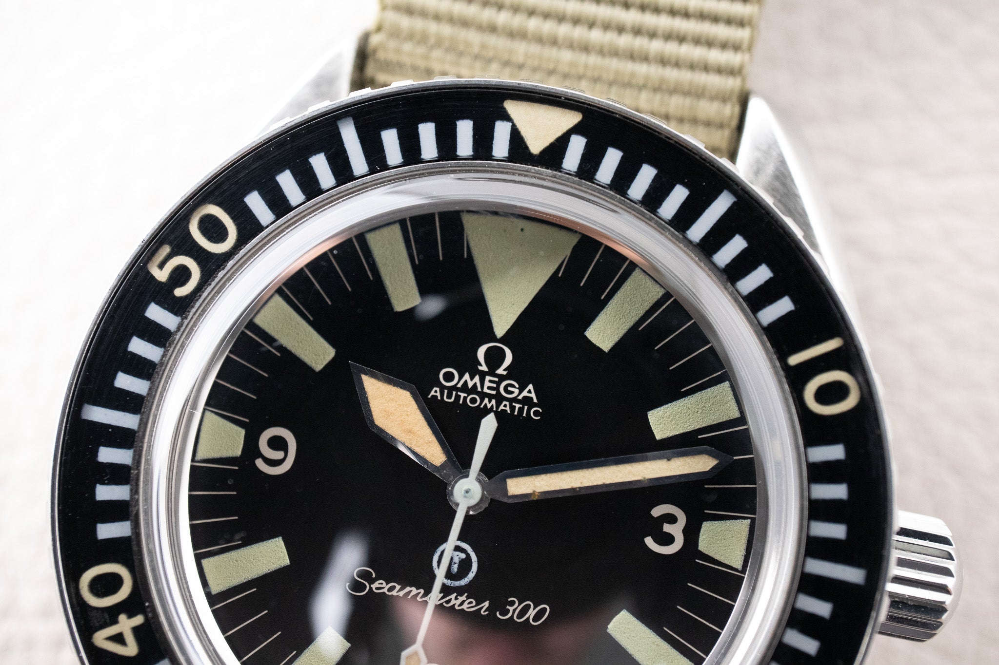 1968 Omega Seamaster 300 Circle T 165.024 British Royal Navy Issued Belmont Watches