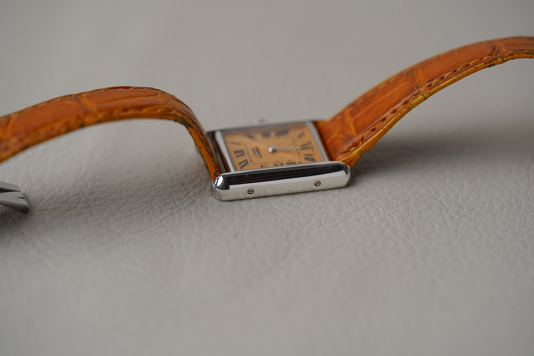 Cartier Tank Must de Cartier Small Mosiac Checkerboard Orange 2416