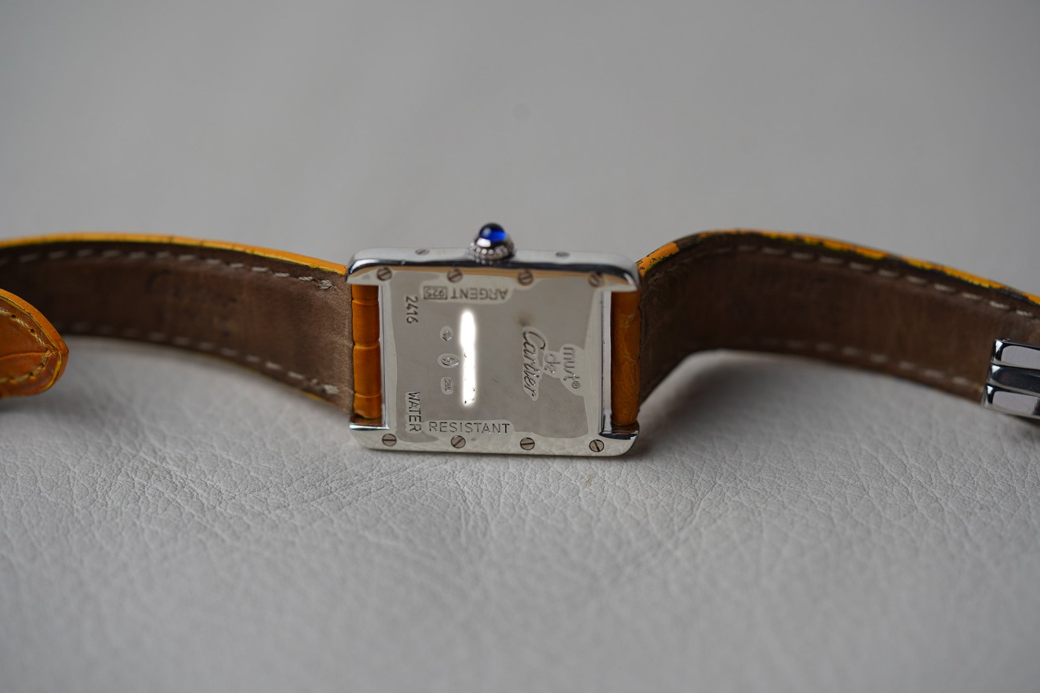 Cartier Tank Must de Cartier Small Mosiac Checkerboard Orange 2416