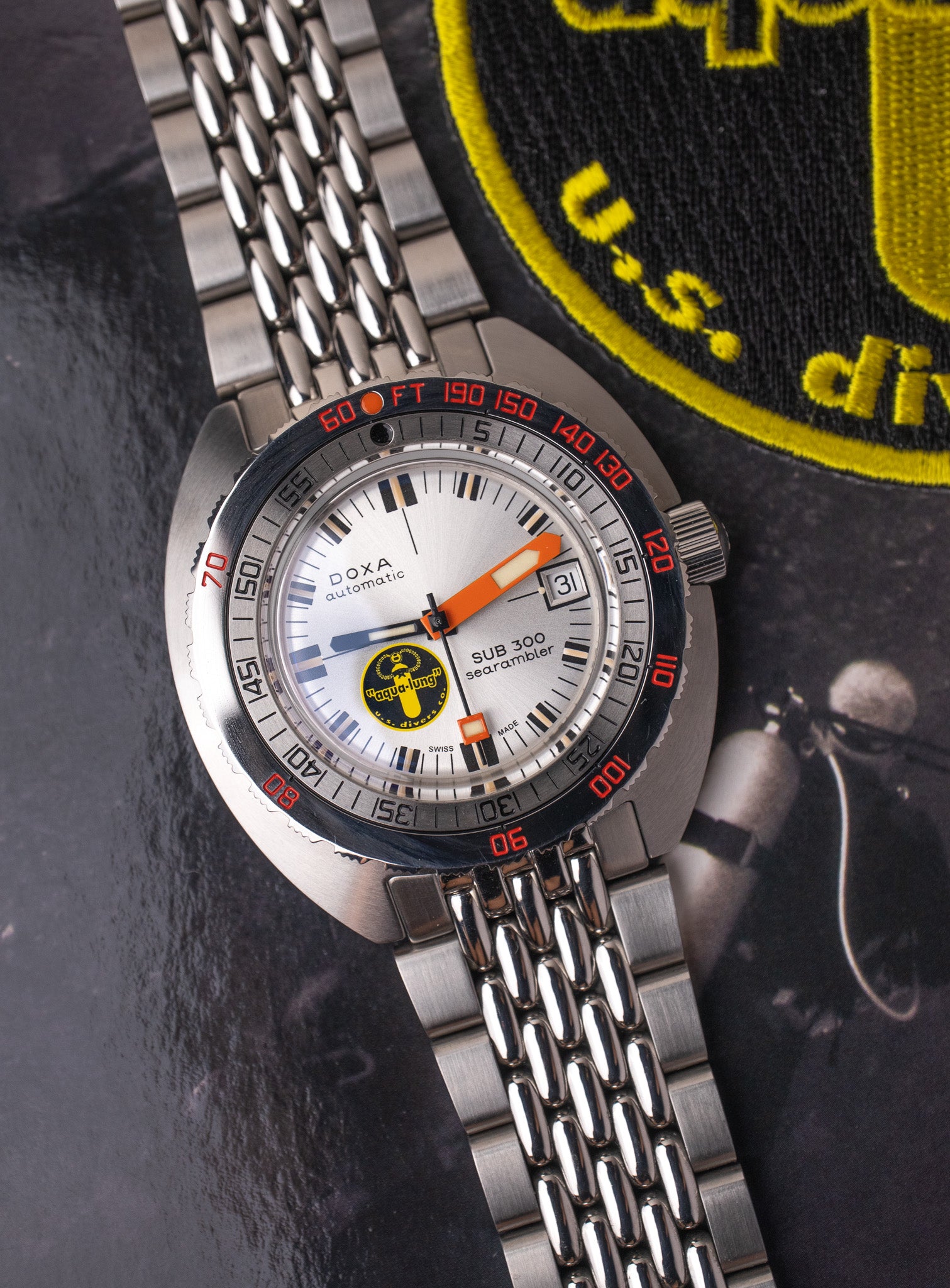 Doxa Sub 300 Searambler Aqua Lung Edition "Silver Lung"