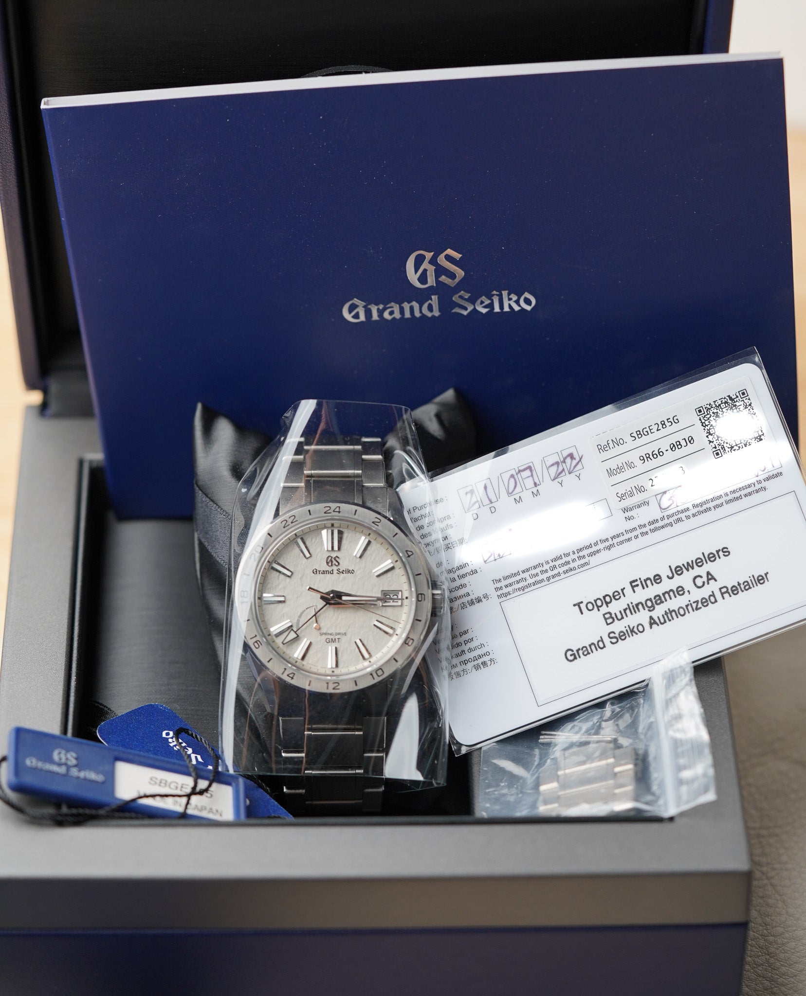 Grand Seiko GMT SBGE285 'Mistflake'