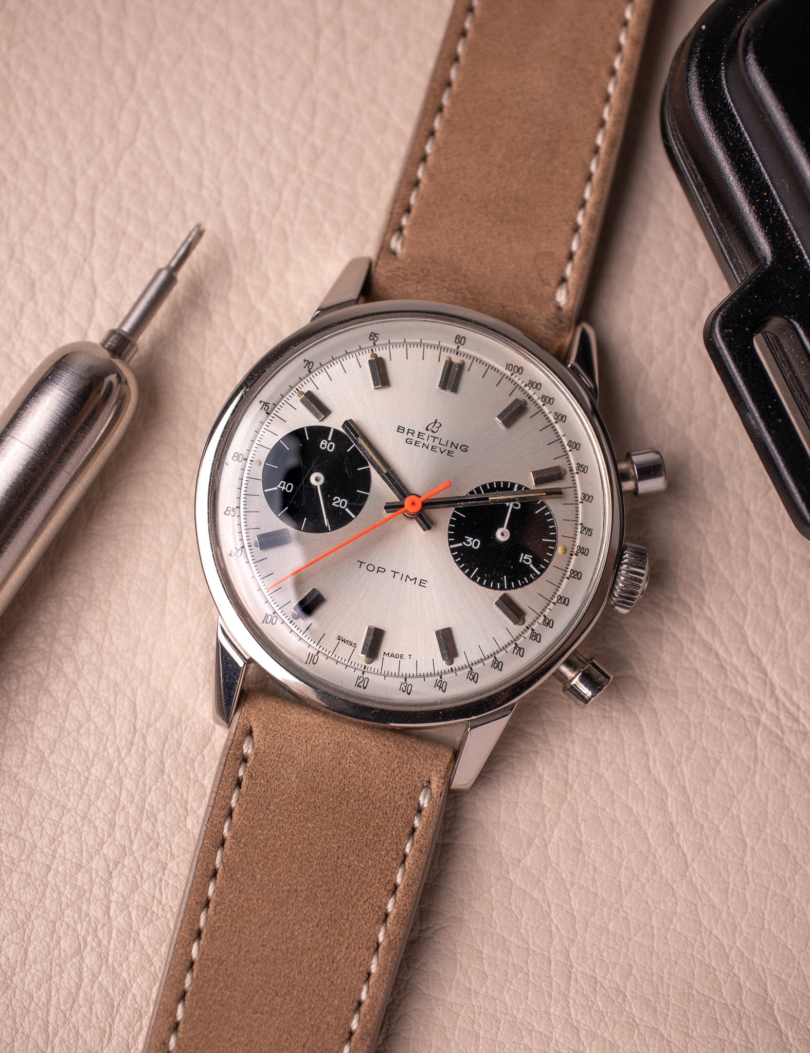 1960's Breitling Top Time Chronograph Ref. 2002-33 With 'Panda' Dial –  Belmont Watches