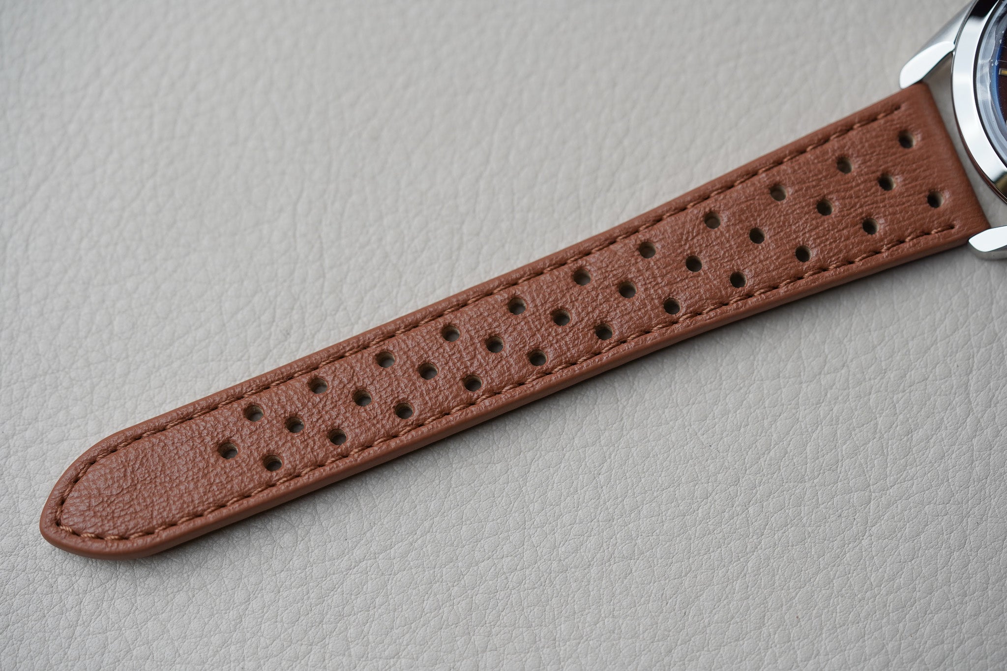 Nivada Grenchen Super Antarctic 3.6.9 Tropical on Brown Racing Strap