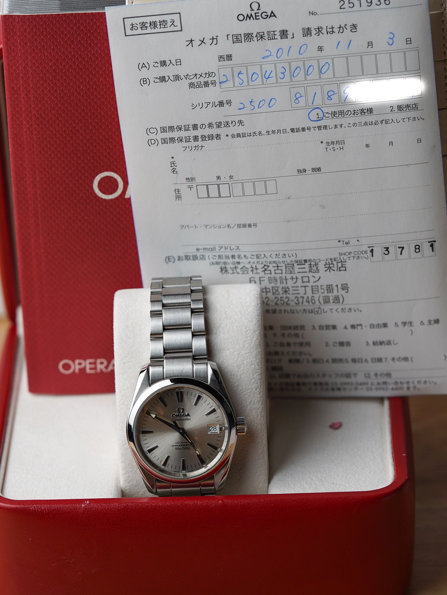 Omega Seamaster Aqua Terra 2504.30 Silver Dial