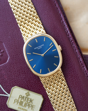 Patek Philippe Ellipse 3848/008 Yellow Gold Blue Dial