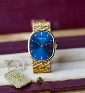 Patek Philippe Ellipse 3848/008 Yellow Gold Blue Dial