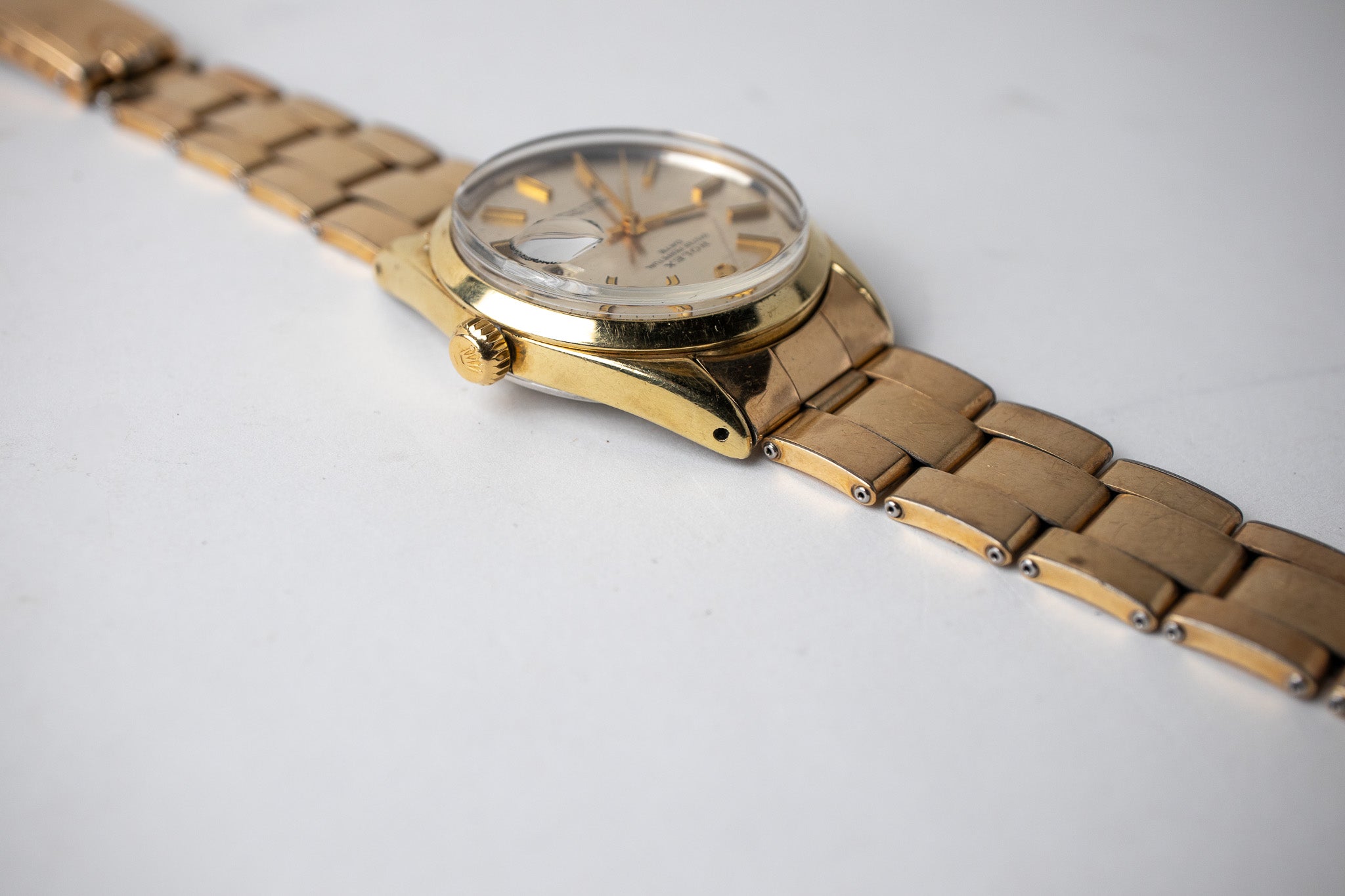 1972 Rolex Date 1505 Gold "Silver Mosaic"