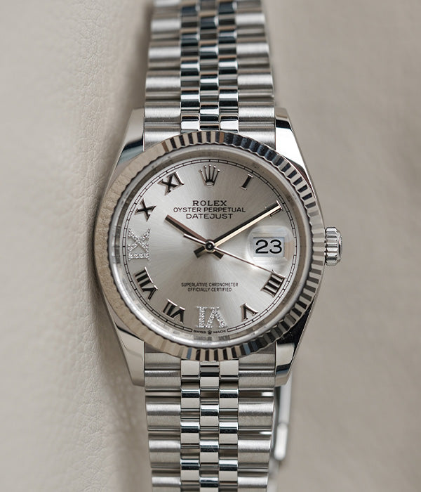 Rolex Datejust 126234 Silver Diamond 6/9 Dial