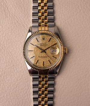 Rolex Datejust 16013 TT Champagne Linen dial