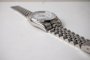 Rolex Datejust 16234 White "Skinny Roman" Dial