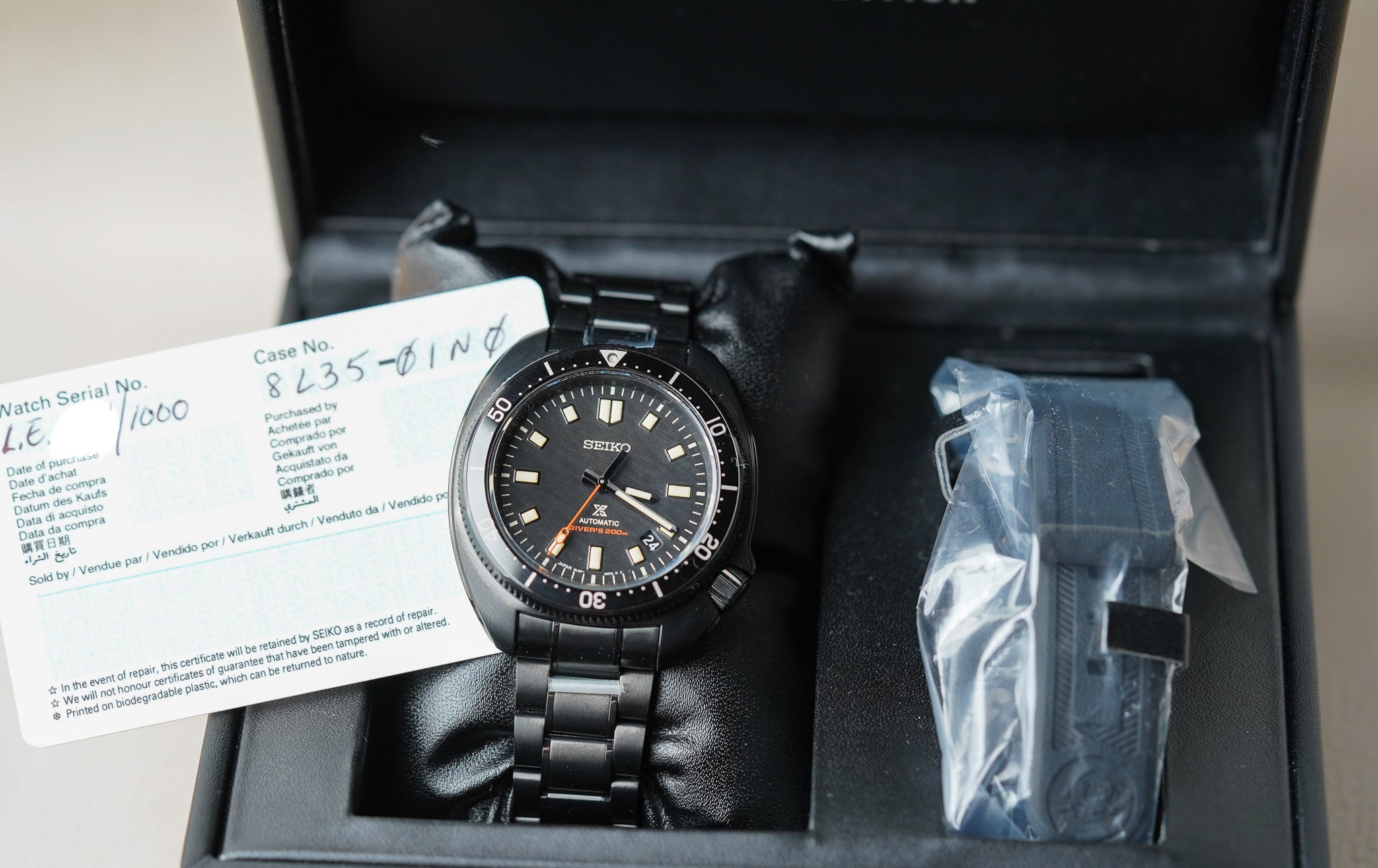 Seiko Prospex Heritage SLA061 Black Series Willard