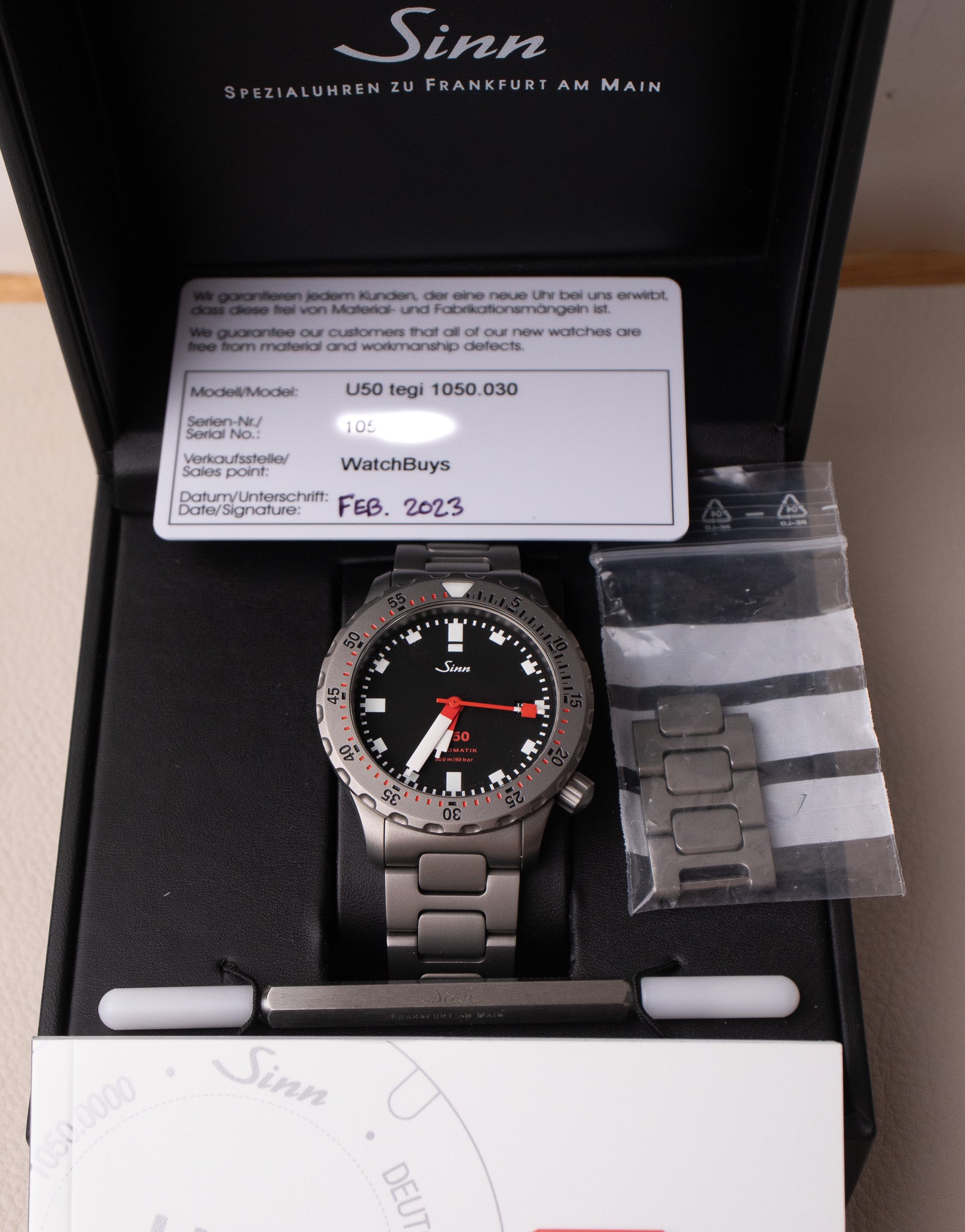 Sinn U50 Tegimented 1050.030