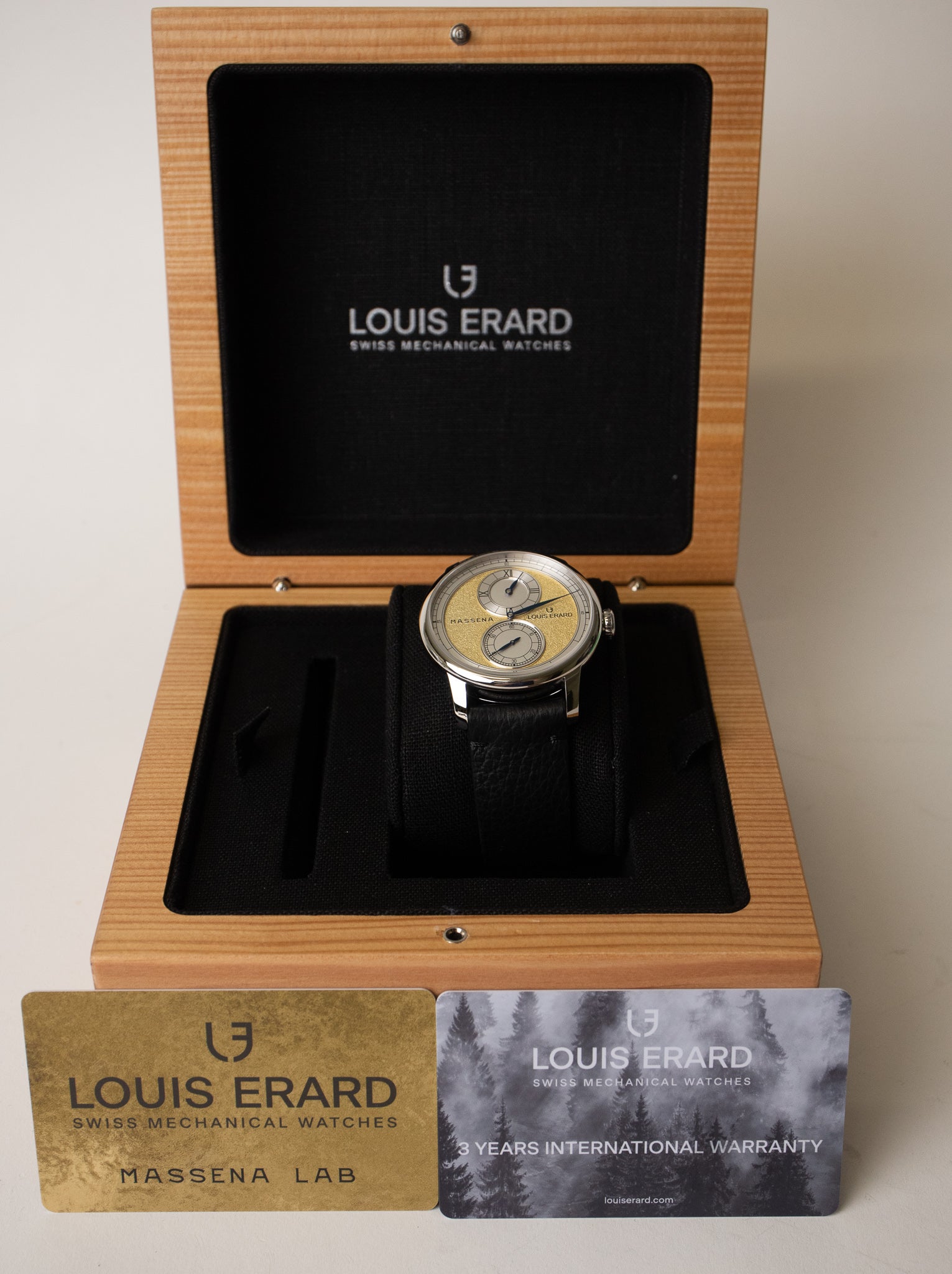 Pre-owned Louis Erard Louis Erard Massena Lab Gold Regulateur Limited  Edition. - Pre-owned Watches